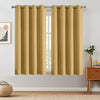 Jinchan Sterling Linen Textured Room Darkening Curtains