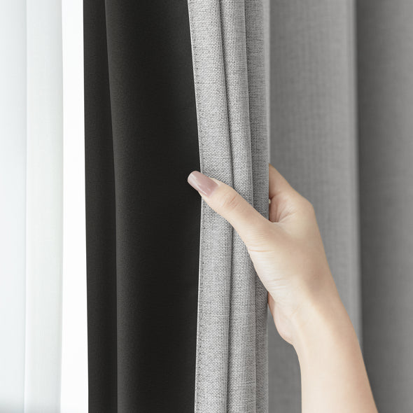 Jinchan Langley Blackout Room Darkening Curtains