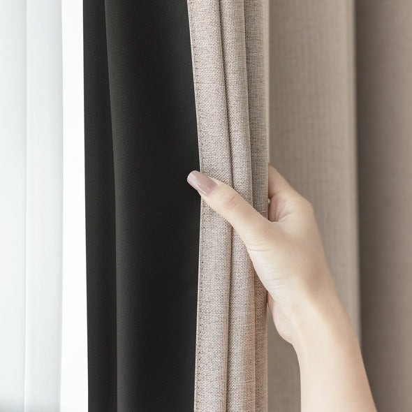 Jinchan Langley Blackout Room Darkening Curtains