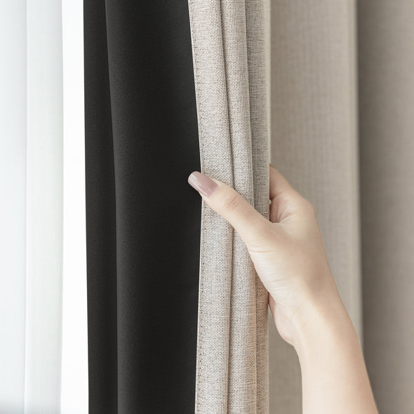 Jinchan Langley Blackout Room Darkening Curtains