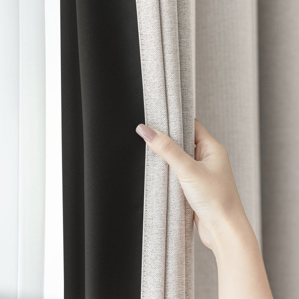Jinchan Langley Blackout Room Darkening Curtains