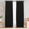 Jinchan Sterling Linen Textured Room Darkening Curtains