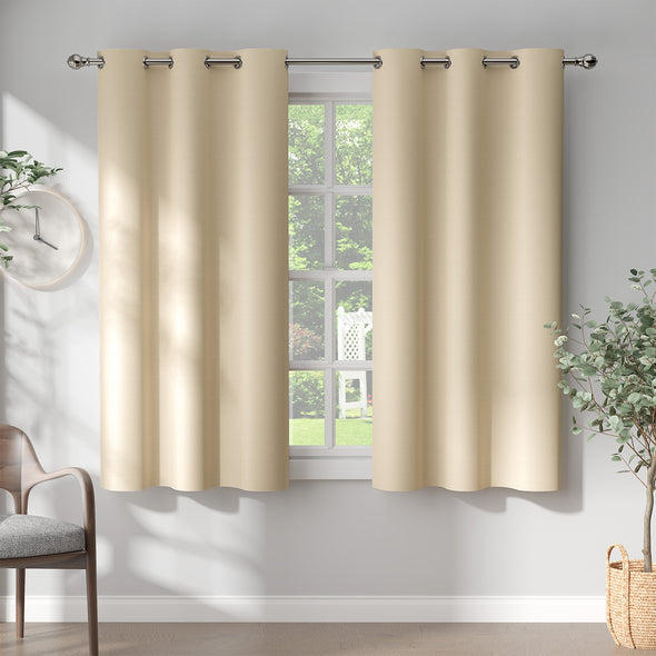 Curtainking Black out Curtain and Drapes Thermal Insulated Grommet Curtains for Living Room 2 Panels
