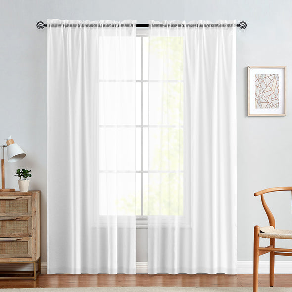 Jinchan Tuscany Sheer Light Filtering Curtains