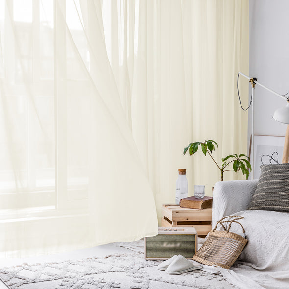 Jinchan Mayfair Sheer Light Filtering Curtains