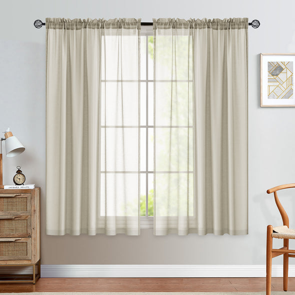 Jinchan Tuscany Sheer Light Filtering Curtains