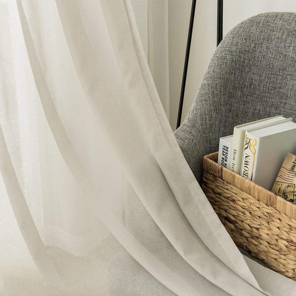 Jinchan Tuscany Sheer Light Filtering Curtains