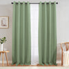 Jinchan Sterling Linen Textured Room Darkening Curtains