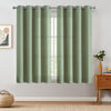Jinchan Sterling Linen Textured Room Darkening Curtains