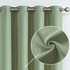 Jinchan Sterling Linen Textured Room Darkening Curtains