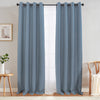 Jinchan Sterling Linen Textured Room Darkening Curtains