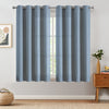 Jinchan Sterling Linen Textured Room Darkening Curtains