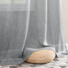 Linen Textured Sheer Window Curtains for Bedroom Sheer Curtain for Living Room Drapes Rod Pocket 2 Panels