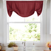 Linen Textured Tie Up Valances for Window Room Darkening Adjustable Rod Pocket Valance Kitchen Curtain W52 x L20 1 Panel