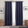 SKYE // Linen Textured Room Darkening Curtains With Grommet Top Design