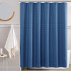 Fabric Shower Curtain 70x72 inches Waffle Weave Pattern Bath Curtains for Bathroom Decor Water Repellent with Curtain Hooks 1 Panel