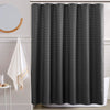Fabric Shower Curtain 70x72 inches Waffle Weave Pattern Bath Curtains for Bathroom Decor Water Repellent with Curtain Hooks 1 Panel