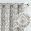 Damask Print Curtains for Living Room  Multicolor Medallion Flax  Curtain 1 Pair