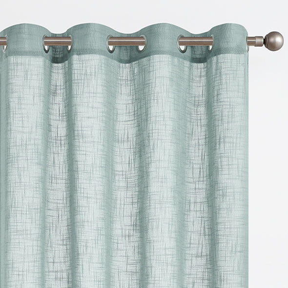Sheer Curtains for Bedroom Light Filtering Drapes Casual Airy Voile Open Weave Grommet Top Window Treatments 2 Panels