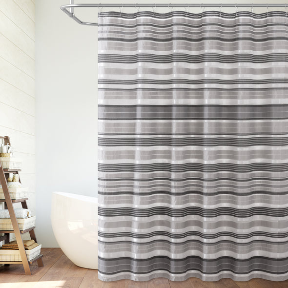JINCHAN Black and White Shower Curtain Herringbone Fabric Shower Curtain Zig Zag Chevron Farmhouse Zigzag Modern Shower Curtain for Bathroom Water Repellent Hooks Included 70x72 inches
