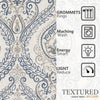 Damask Printed Curtains for Bedroom Drapes Vintage Linen Blend Medallion Curtain Panels Window Treatments for Living Room Patio Door 2 Panels
