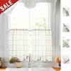 Jinchan//Tier Curtains for Kitchen Sheer Curtains Classic Buffalo Checkered Gingham Linen
