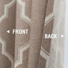Moroccan Tile Curtains Print for Bedroom Flax Linen Blend extured Geometry 2 Panels
