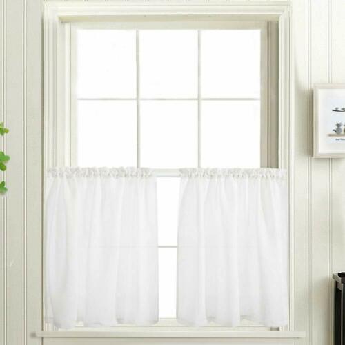 Tier Curtains Semi Sheer Short Curtains Kitchen Casual Weave Cafe Curtain 1 Pair