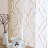 Curtains Moroccan Trellis Pattern Embroidered  Grommet Top for Bedroom 2 Panles