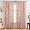 Damask Printed Curtains for Bedroom Drapes Vintage Linen Blend Medallion Curtain Panels Window Treatments for Living Room Patio Door 2 Panels