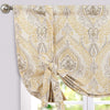 Tie Up Shade Curtains Damask Printed Paisley Rod Pocket Drapes for Kitchen Living Room Multicolor Medallion Flax Window Curtain 1 Panel
