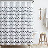 JINCHAN Black and White Shower Curtain Herringbone Fabric Shower Curtain Zig Zag Chevron Farmhouse Zigzag Modern Shower Curtain for Bathroom Water Repellent Hooks Included 70x72 inches