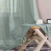 Linen Textured Sheer Window Curtains for Bedroom Sheer Curtain for Living Room Drapes Rod Pocket 2 Panels