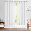 Linen Look Curtains for Living Room Light Filtering Window Treatment Set for Bedroom Farmhouse Drapes 2 Panels Grommets Top