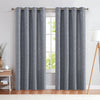 Linen Look Curtains for Living Room Light Filtering Window Treatment Set for Bedroom Farmhouse Drapes 2 Panels Grommets Top