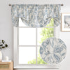 Kitchen Tie Up Valance Curtain Linen Floral Farmhouse Valance for Living Room Bathroom Bedroom Country Valance Window Treatments Small Cafe Curtian 18 Inch Rod Pocket 1 Panel