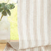JINCHAN Striped Valance for Small Window Farmhouse Light Filtering Flax Valance 16 Inch Length Rod Pocket 1 Panel
