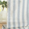 JINCHAN Kitchen Curtains Linen Tier Curtains Striped Cafe Curtains 24 Inch Farmhouse for Bathroom Laundry 2 Panels