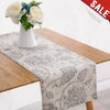 QUEENY // Scroll Paisley Print Linen Blend Table Runner / Table Cloth