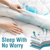 Mattress Protector Waterproof Mattress Pad Soft Quilted Fitted Bed Cover Deep Pocket Fits up to 18"