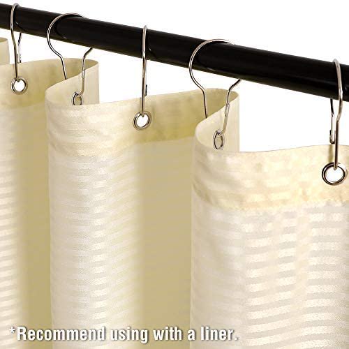 Fabric Shower Curtain for Bathroom Water Resistant 70x72 inches with Curtain Hooks 1 Panel