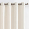 JIANCHAN Linen Textured Off Linen Look Curtains for Bedroom Window Treatments Drapes 2 Panels