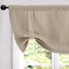 Tie-up Valance for Kitchen Windows Tie Up Shade for Small Window Blackout Curtain Adjustable Window Valance Balloon Blind, Rod Pocket, 20"or18'' L