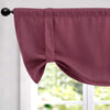 Tie-up Valance for Kitchen Windows Tie Up Shade for Small Window Blackout Curtain Adjustable Window Valance Balloon Blind, Rod Pocket, 20"or18'' L