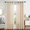 Linen Cotton Blend Curtains for Living Room Set for Bedroom Grommet Top 2 Panels