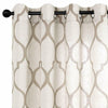 Moroccan Linen Curtains Printed Lattice Curtain  2 Panels Textured