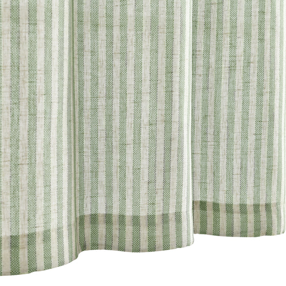 JINCHAN Kitchen Curtains Striped Tier Curatins Linen Curtains Cafe Curtains for Living Room Bedroom Bathroom Farmhouse Country Rustic Curtains Rod Pocket 2 Panels