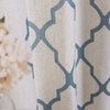 Moroccan Tile Print Curtains for Bedroom Geometry Lattice Grommet Window 1 Pair