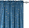Velvet Curtains for Living Room Bedroom Star Rod Pocket Drapes Star Foile Detail Christmas Decor Window Treatment Set 2 Panels
