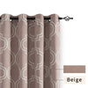 Blackout Curtains Morrocan Tile Print Quatrefoil Grey for Bedroom  2 Panels